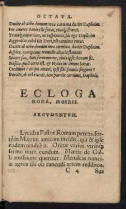 Ecloga Nonus, Moeris.