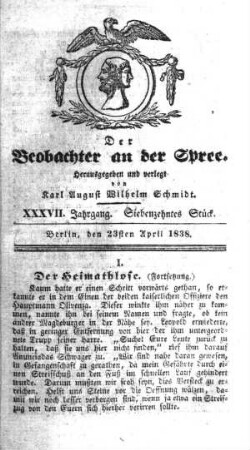 17. Stueck, 23. April 1838