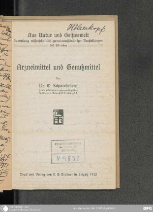 Arzneimittel und Genussmittel