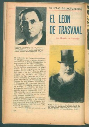 El León de Trasvaal : Siluetas de actualidad