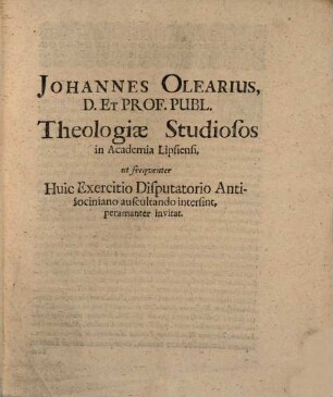 Synopsis errorum Socinianorum