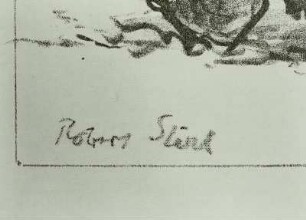 Schiffszieher, Ausschnitt: Namenszug von Robert Sterl