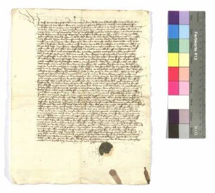 Conz Bader von Lobenhausen und Hans Knytze von Triensbach, Straßenraub; Siegel: Heinrich von Gosheim, dabei noch Leonhard Genzer von Triensbach, Thoma Kreuzer von Lobenhausen und Leonhard Metzler von Lendsiegel.