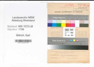 Entnazifizierung Karl Bittrich , geb. 03.05.1879 (Beamter)