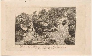 Der Amselfall im Amselgrund zwischen Rathewalde und Rathen in der Sächsischen Schweiz