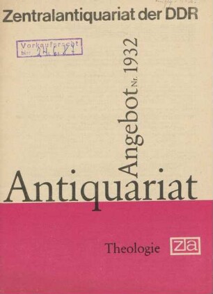 Nr. 1932: Theologie