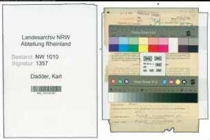 Entnazifizierung Karl Dadder , geb. 09.09.1908 (Textilkaufmann)