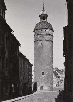 Nikolaistraße : Görlitz. Nikolaiturm (nach 1250, 1348 Ersterwähnung, nach 1717 Umbau). Ansicht von der Nikolaistraße