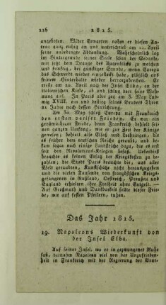 19. Napoleons Wiederkunft von der Insel Elba