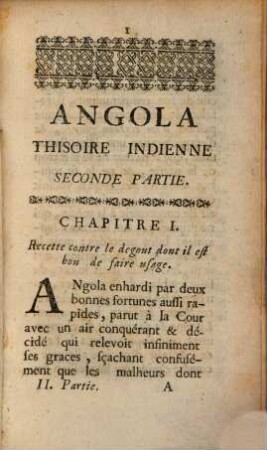 Angola : Histoire Indienne ; Ouvrage sans vrai-semblance, 2