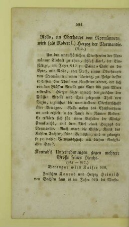 Konrad's Unternehmungen gegen mehrere Große seines Reichs (915 - 917.) Berengar wird Kaiser 916