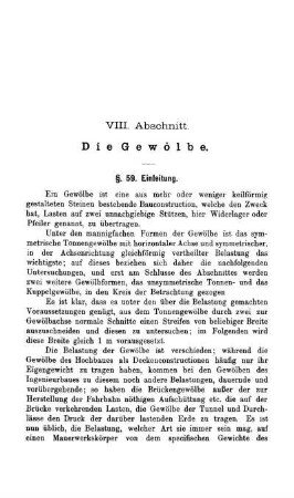 VIII. Die Gewölbe.