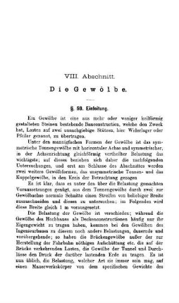 VIII. Die Gewölbe.