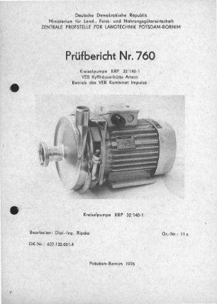 Kreiselpumpe KRP 32 / 140-1
