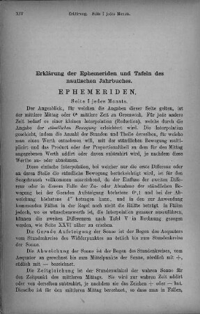 Erklärungen der Ephemeriden und Tafeln des nautischen Jahrbuches