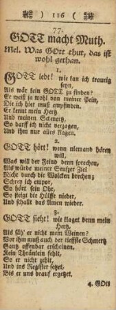 77. Gott macht Muth