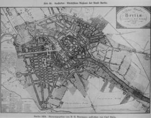 Berlin, Grundriss, Plan (1824), gestochen von Carl Stein, Hrsg: D. G. Reymann