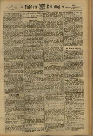 Zweite Ausgabe vom Freitag, den 03. November 1911.