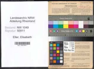 Entnazifizierung Elisabeth Eller , geb. 18.11.1918 (Apothekerin)