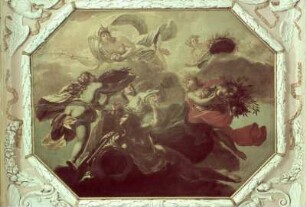 Dresden, Wand- und Deckenmalerei : Südliches Bild: Gottheiten der Fruchtbarkeit. Deckenmalerei. Dresden, Palais im Großen Garten, Obergeschoß, Mittelsaal
