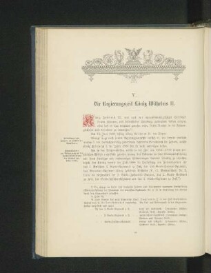 V. Die Regierungszeit König Wilhelms II.
