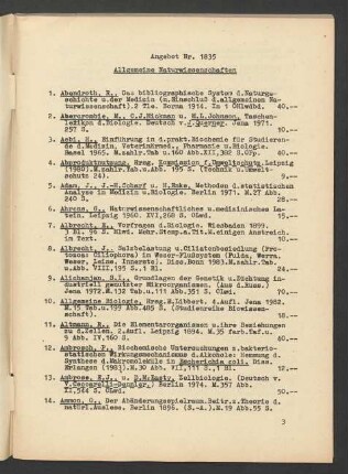 Allgemeine Naturwissenschaften