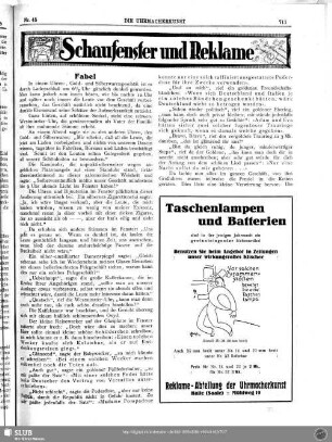 Schaufenster und Reklame