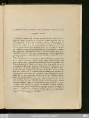 Ergebnisse Und Aufgaben Der Islamischen Archäologie Von Ernst Kühnel