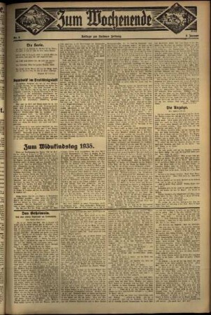 Zweite Ausgabe vom Sonntag, den 06. Januar 1935.