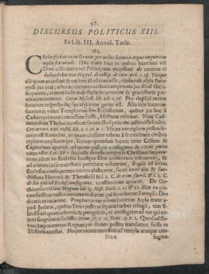 Discursus Politicus XIII. - XIV.