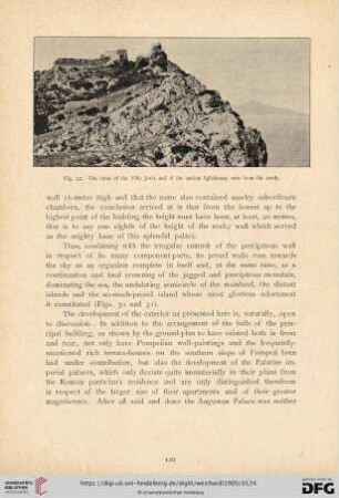 Fig. 32. The ruins of the Villa Jovis and of the ancient lighthouse, seen from the south