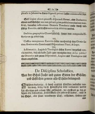 De Disciplina Scholastica.