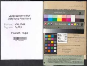 Entnazifizierung Hugo Poetsch , geb. 25.10.1905 (Landwirt)