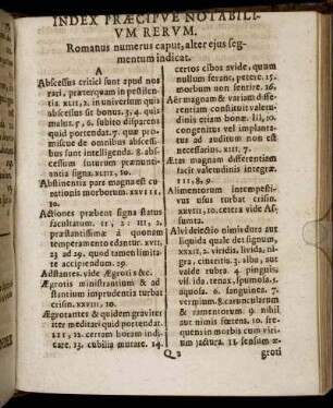 Index Præcipue Notabilium Rerum.