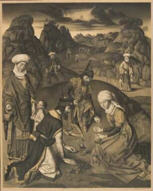 Die Israeliten, die das Manna sammeln