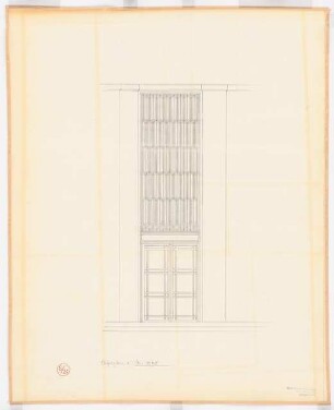 Reichsluftfahrtministerium, Berlin: Saalbau, Ehren-/Festsaal (Empore und Orgel, Orgelgitter): Ansicht 1:10
