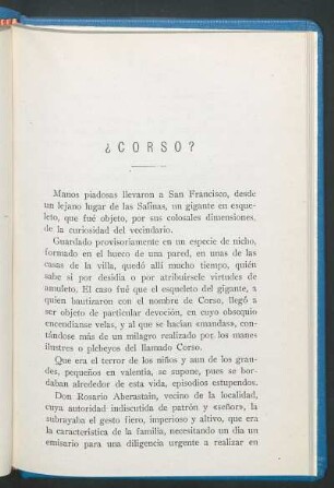 ¿Corso?