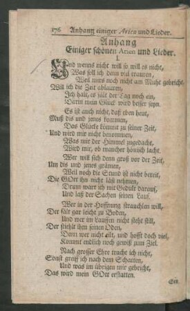 Anhang Einiger schönen Artien und Lieder