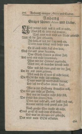 Anhang Einiger schönen Artien und Lieder