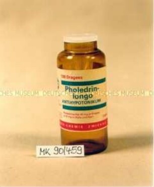 Behältnis für 100 Dragees "Pholedrin-longo"