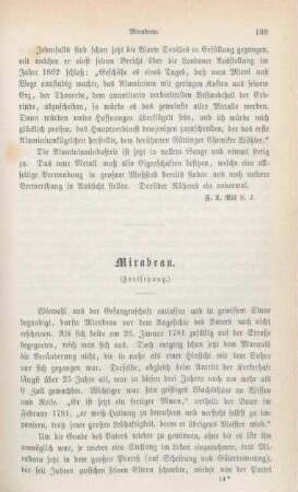 199-220 Mirabeau : Fortsetzung