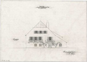 Gsaenger, Gustav; Lenggries (Bayern); Gasthaus "Altwirt", Umbau - Altwirt - Nebengebäude, Saalbau, Südseite (Ansicht)