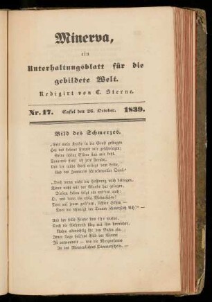 Minerva, Nr. 17, 26. October 1839