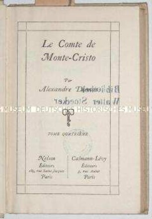 Der Graf von Monte Christo von Alexandre Dumas in französischer Sprache (Band 4)