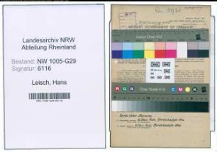 Entnazifizierung Hans Leisch , geb. 18.11.1909 (Techn.Assistent)