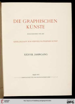 38: Die Graphischen Künste