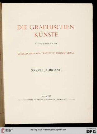 38: Die Graphischen Künste