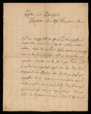 Brief von Bernhard Albinus an Johann Dolaeus