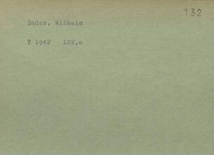 Bader, Wilhelm