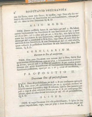 Propositio II. Decretum Dei est perfectissimum.